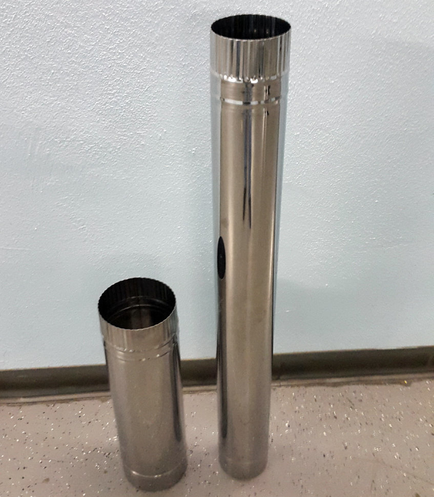 Труба для дымохода 120 нерж. 0,5 мм цена за метр